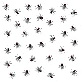 Riceel Blague Mouches Modèle, 100 Pcs Plastique Simulé Mouches Jouet Halloween Réaliste Fa...