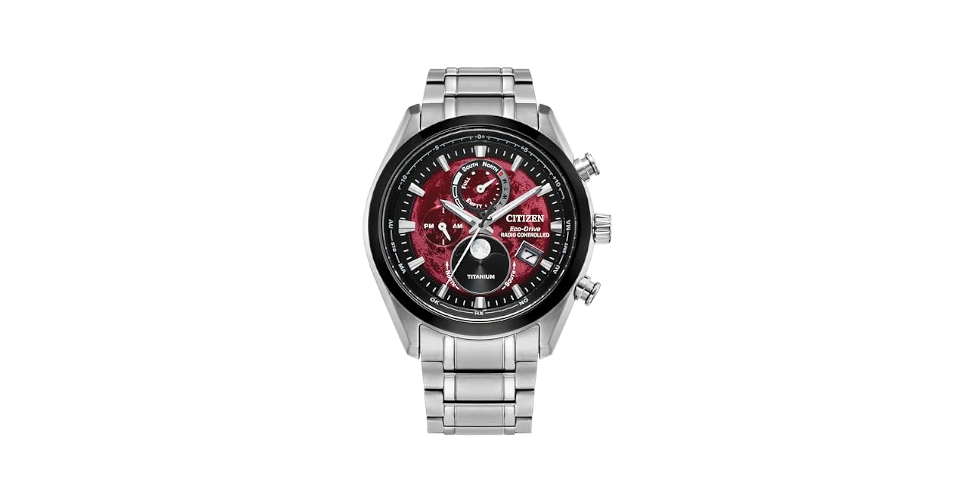 Amazon.com: Citizen Eco-Drive Tsuki-yomi A-T Red Dial Super