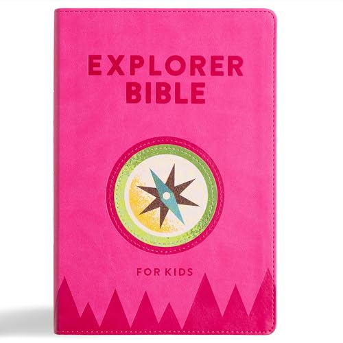 KJV Explorer Bible for Kids, Bubble Gum LeatherTouch, Indexed, Red Letter, Full-Color Design, Photos, Illustrations, Charts, Videos, Activities, Easy-to-Read Bible MCM Type