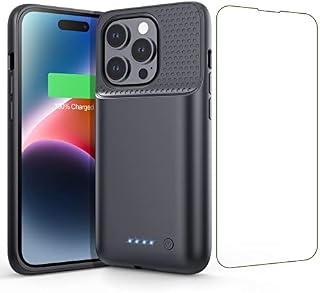 Ekrist Battery Case for iPhone 14 Pro (6.1 inch),7200mAh Smart Portable Rechargeable Charging Case,Extended Battery Pack Compatible with iPhone 14 pro Protective Battery Charger Case,Black