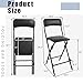 VOLIX Folding Bar Stool with Back, 300lb Capacity, Collapsible Stool for Kitchen Bar, Height 25