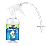 FÁCIL DE USAR: llene la botella de la lavadora con 4/5 de agua tibia y 1/5 de peróxido de hidrógeno al 3%, coloque una de las puntas de lavado en el zócalo Luer Lock. Luego, permanezca sentado y rocíe dentro del oído para suavizar la cera de forma natural y espere varios minutos. Finalmente, use la jeringa de goma suave para extraer la cera.