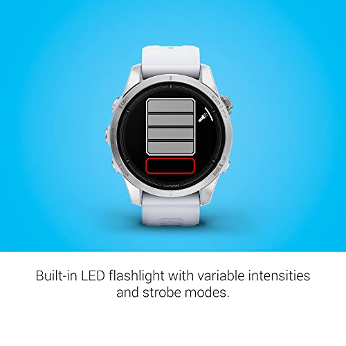Image of Garmin epix Pro (Gen 2), 42mm, High Performance Smartwatch, Advanced Training Technology, Built-in Flashlight, Whitestone