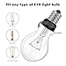 Qishare E14 to E12 Adapter Converter Lamp Adapter (Silver, 10 PCS)