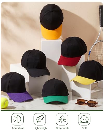 Image of Foaincore 36 Pack Blank Baseball Cap Bulk Adjustable Back Strap Sublimation Hats Plain Unisex Trucker Hat for Men Women