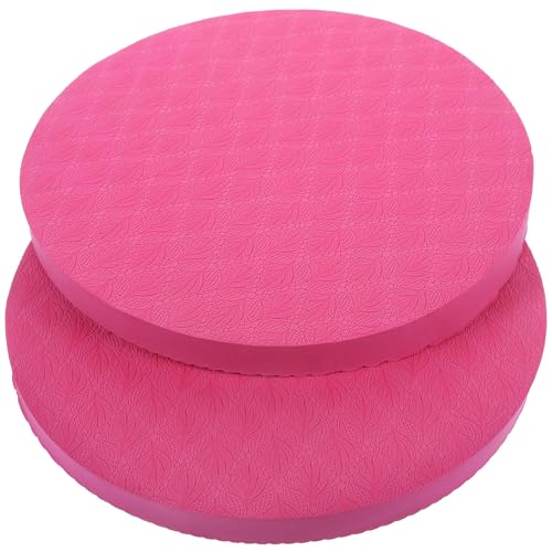 VORCOOL Yoga Knie Pad Dicke Runde Eco TPE Yoga Pad Komfort Pilates Workout Unterstützung für Hände Handgelenke Knie Ellenbogen Schultern (Rosa)