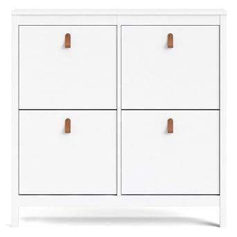 Tvilum Madrid 4 Drawer Shoe Cabinet, White