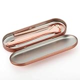 Generic LaserGlow Professional Rose Gold Tongue Scraper Set - Get Rid of Bad Breath Easily and Improve Oral Health with User-Friendly Tools for a...