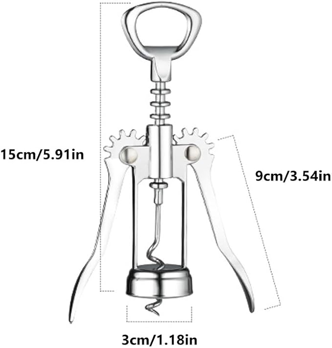 Sacacorchos de Alas y Destapador de Botellas de Acero Inoxidable miniatura 2
