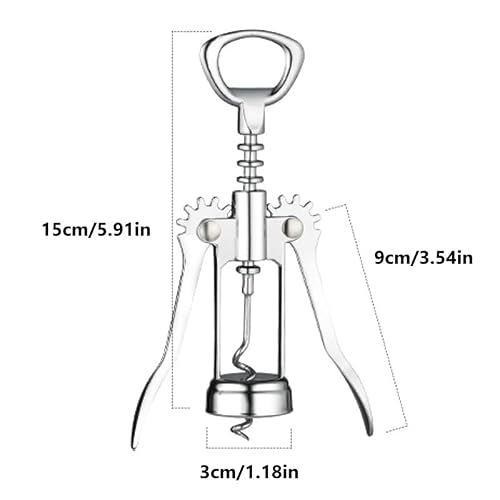 Miniatura 2 de 1 Sacacorchos Con Forma De Ala, Acero Inoxidable