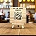 Custom Business Wooden Social Media Sign with QR Code – Personalized Scan to Pay Plaque for Venmo, Cash App, Instagram – Custom Printed Wood Display for Small Business Counter or Booth