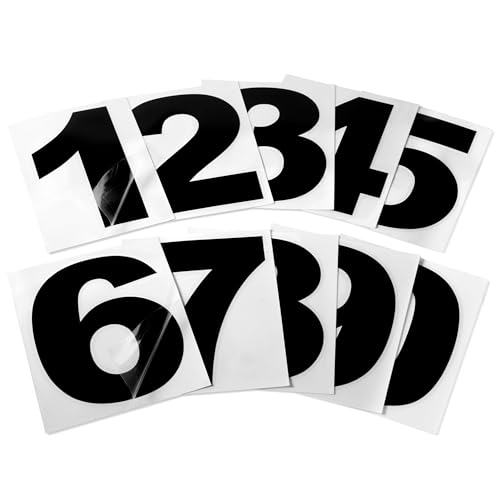 Black Vinyl Numbers 3 Inch, 0-9 | Weatherproof Mailbox Numbers, House Numbers for Outside | Large Number Sticker Decals for Address, Door, Vehicle