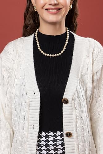 Image of Women Woolen V Neck Casual Wear Stylish 3 Button Cardigan Sweaters for Winter Season