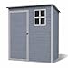 Gartenhaus Lönneberga 1,5m² Kunststoff | Polypropylen (PP) Geräteschuppen witterungsbeständig 154 x 92 x 186 cm (B x T x H) grau