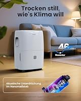 Newentor Luftentfeuchter elektrisch 25L plus, Entfeuchter elektrisch keller, Raumentfeuchter elektrisch, Dehumidifiers for home für 215m³/80m², mit Timer, Filter und 1M Ablaufschlauch, 10 J. Gar. – Ansicht 3