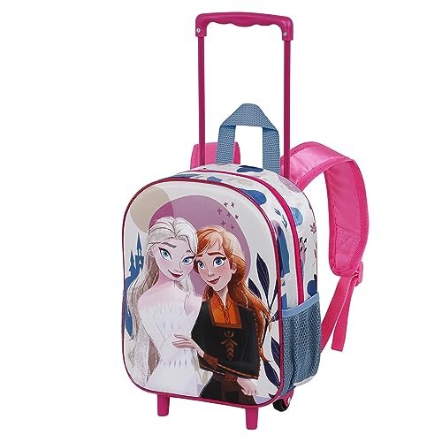 Disney Frozen 2 Castle-Mochila 3D con Ruedas Pequeña, Multicolor, 26 x 34 cm, Capacidad 12.5 L
