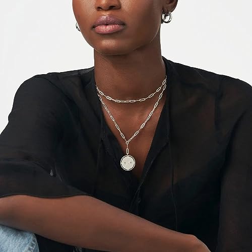 OAK & LUNA - Engraved Compass Necklace with Diamond - Personalised Interlocking Pendant with Initials - Gift for Her, Women - For Birthday, Mother's Day, Christmas4