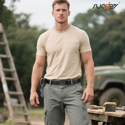 SUOSDEY Nylon Belts for Men Military Tactical Web Belt Heavy Duty Metal Buckle 1.5 Inch2