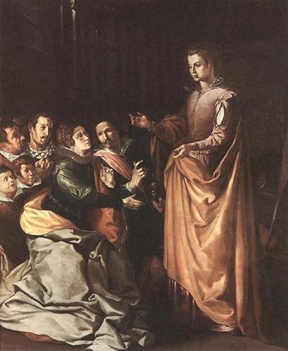 Toile Sainte Catherine Francisco De Herrera Impression de Haute Qualité 60x90