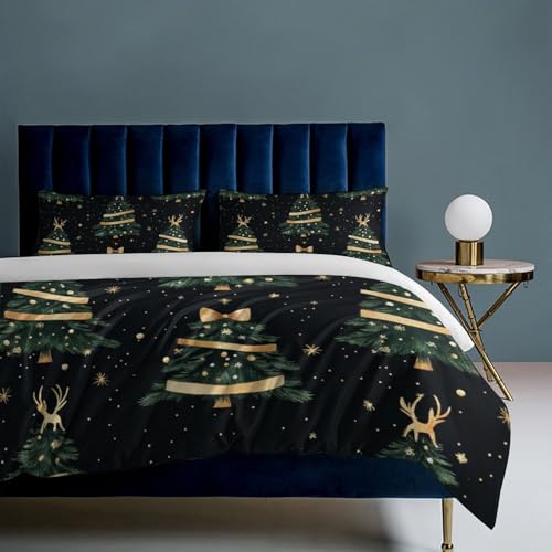 Housse de couette 200x200 Père Noël avec 2 taies d'oreiller - 8