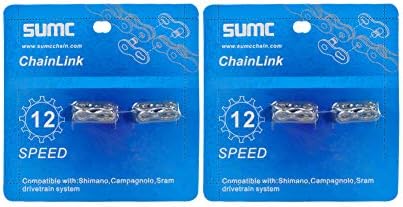 Bibike 11/12 Speed Quick Link 4 Pairs Sumc Reusable Bicycle Chain Missing -12 Speed Rainbow