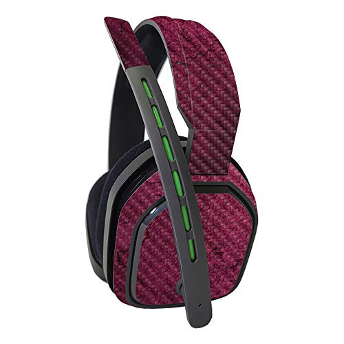 MightySkins Carbon Fiber Skin Compatible with Astro A10 Headset - Pink Gravel | Protective, Durable Textured Carbon Fiber Finish | Easy to Apply and Change Styles | Made in The USA