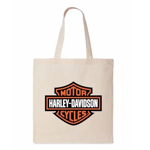 Northwest Harley-Davidson Canvas Tote Bag Classic Motorcycle Carryall for Everyday Use Classic Logo 14 x 15 in