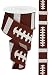 Football Laces Wired Ribbon : Brown White : 2.5" X 10 Yards : RG1093