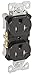 (Case of 26) Cooper Wiring Devices TRBR20BK-BXSP 20-Amp 3-Wire 125-Volt Tamper Resistant Commercial Grade Duplex Receptacle 2-Pole (Black)