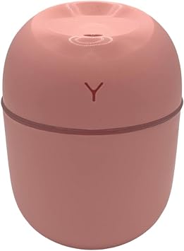 Wild Essentials 220ml Cool Mist Essential Oil Diffuser/Humidifier, Aromatherapy, Nightlight, Portable, USB Power, Auto Off, Room, Office, Car Pink