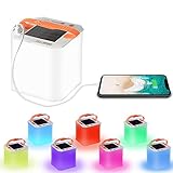 Camping Laterne Solar mit 4200mAh Akku und USB Port, 7 Farben Dimmbar Outdoor Lampe Aufblasbar & Wasserdicht IP67, LED Campingleuchte Faltbar für Poolpartys, Garten, Angeln, Wandern, Abenteuer