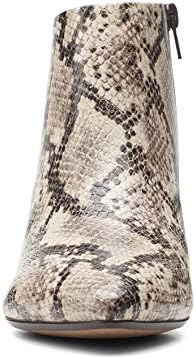 Clarks Women's Linvale Sea Ankle Boot, Taupe Snake Synthetic, 7.5 Wide | Image 7