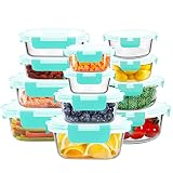 FREYBLI 24-Piece Glass Food Storage Containers with Lids, Glass Meal Prep Containers, Airtight Glass