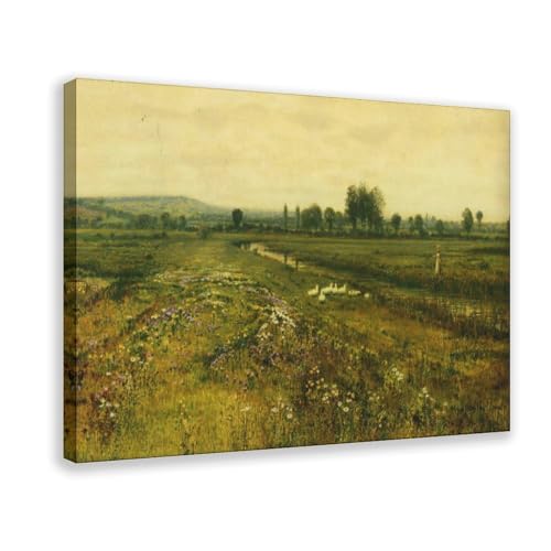 Impression sur toile paysage de prairie Grimshaw pour masquer un mur vide de bureau