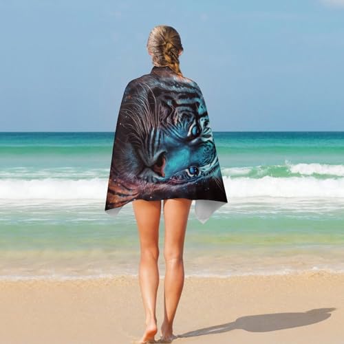 Serviette de plage extra large et légère en microfibre imprimée