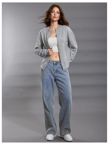 Image of SOLY HUX Women's Button Down Cropped Lightweight Cardigan Sweater Cute Fall Fashion 2026