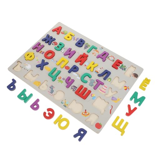 Puzzle alphabet russe en bois Montessori pour l'apprentissage précoce des enfants