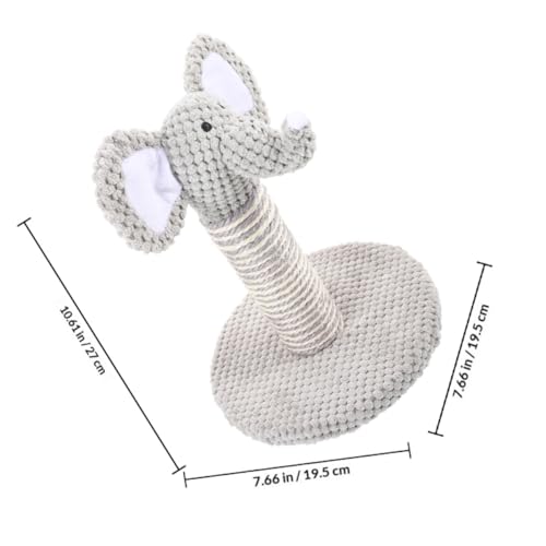 Poste rascador para gatos con diseño elefante y cebra miniatura 2
