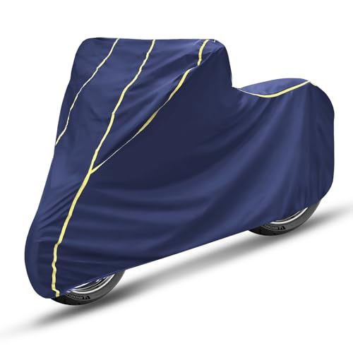 Image of Auto Hub 100% Waterproof Bike Cover, Dustproof, UV Protection Bike Cover for All Two Wheeler Bike Upto 350cc Size -Waterproof Blue