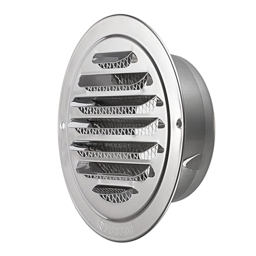 OGANAZI 1 Pack 4 Inch Stainless Steel Air Vents Round