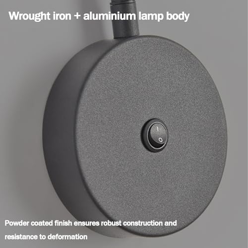 Lámpara de pared con interruptor rotación luz de pared de aluminio 3