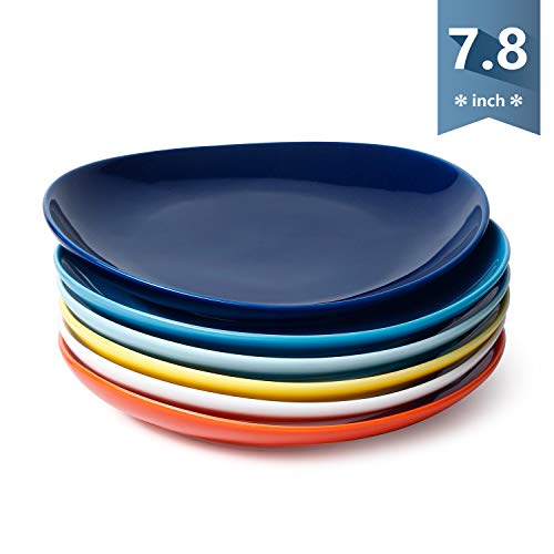 Sweese 151.002 Porcelain Dessert Salad Plates - 7.8 Inch - Set of 6