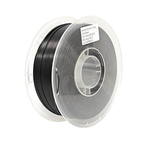 PLA Pro 3D フィラメント 1KG 1.75mm + 印刷プラスチックプリンター材料気泡なし(Black)（Amazon）
