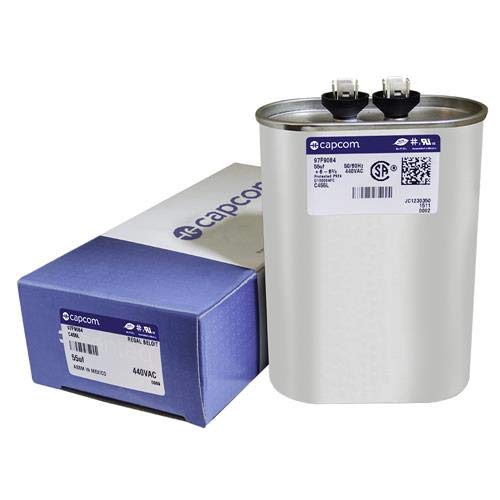 GE 97F9084-55 uf MFD 440 Volt VAC Genteq® Replacement Oval Run Capacitor