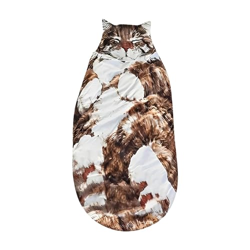 Saco de Dormir: Saco térmico Lavable con Forma de Gato, para Dormir Ligera y aislada, Colcha portátil para Clima cálido | para Trekking mochilero Viajes Camping hogar Dormitorio Sala de