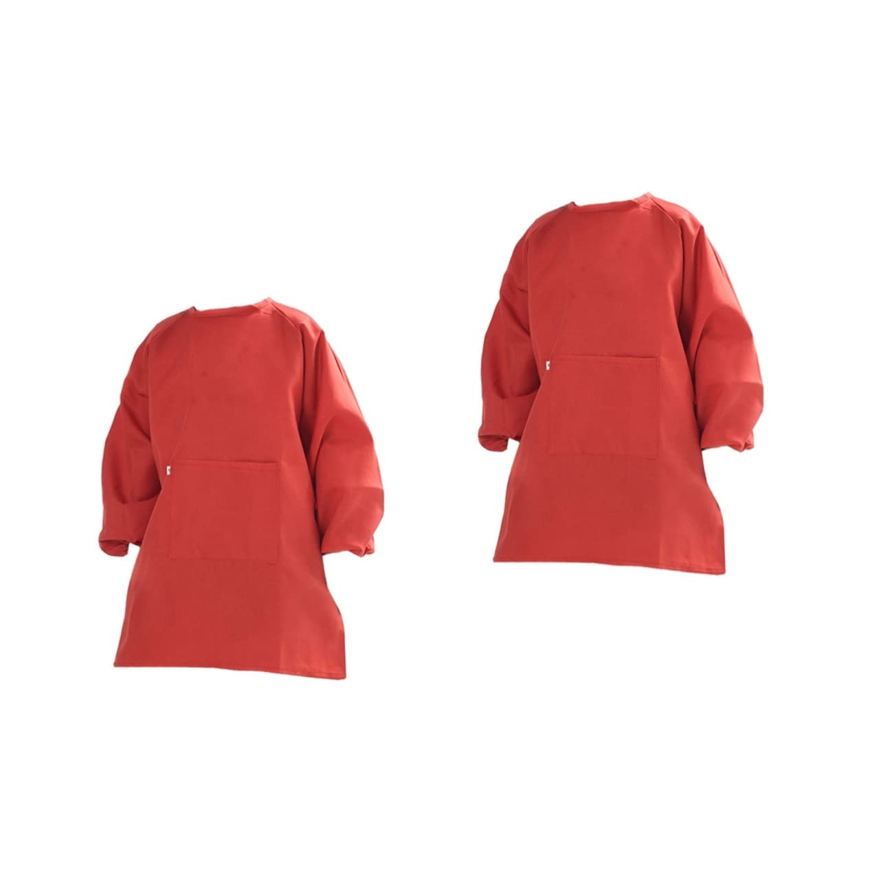 Toyvian 2 Pezzi Manica Grembiule Forniturerosso Protettore Arte Cappotto Grembiuli Vestiti In Tessuto Bambini Bambini Pittura Disegno Rosso Copertina Tuta Artista Grembiule Per L