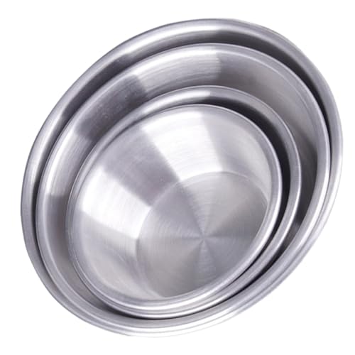 BRIGHTFUFU Heat Acid Resistant Stainless Steel Seasoning Dishes 4pc Snack Plates for Sides Snacks Appetizers Family/commercial Use