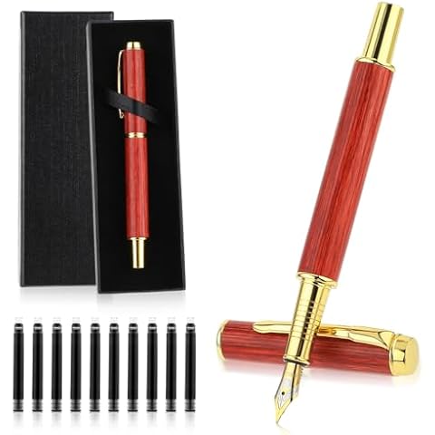 GEEHUA Vintage Wooden Fountain Pen Set Cover