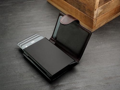 PULARYS SOLO Mini Wallet - Credit Card Holder - Made of Italian Leather - RFID blocking - Up to 9 Card Slots - Front Pocket Wallet - For Men and Women - Classic4