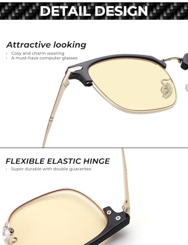 Image of ZanyLen Blue Light Blocking Glasses Men Computer Gaming Glasses For Mens